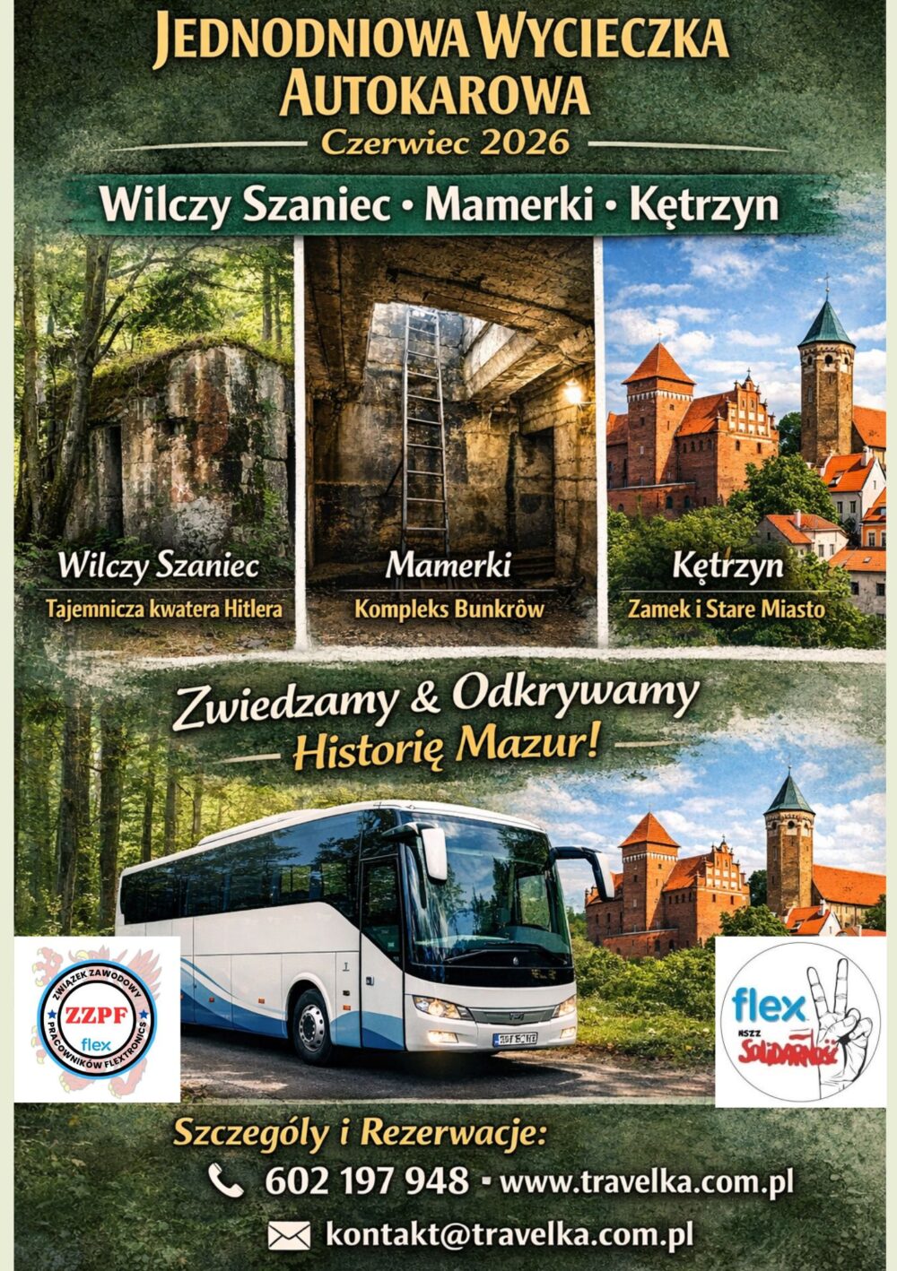 Plakaty Travelka (1) TAJEMNICE MAZUR W JEDEN DZIEŃ